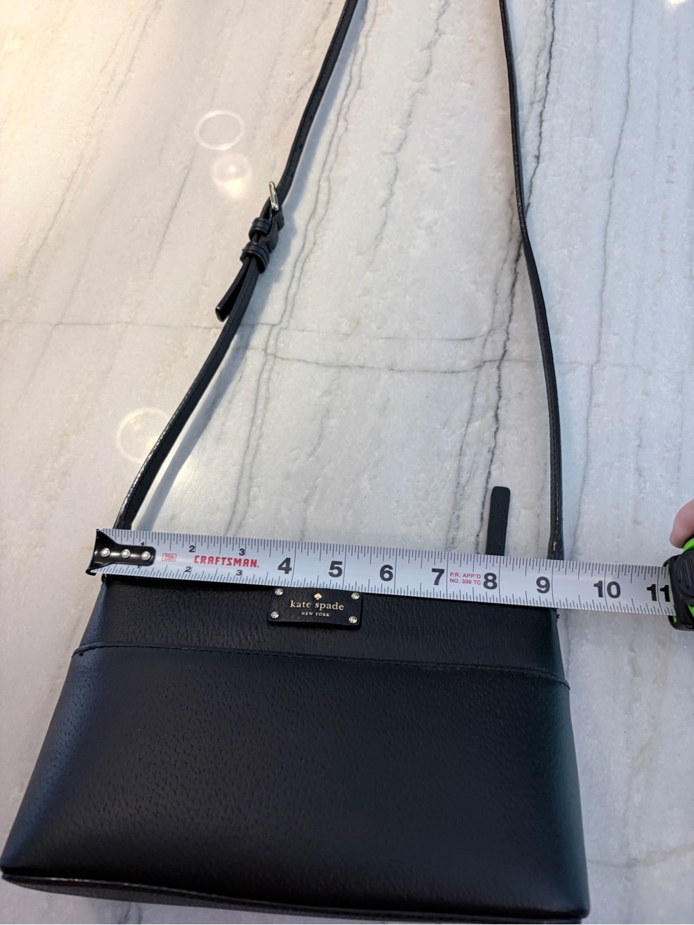 Kate Spade Black Pebbled Leather Crossbody with Gold Hardware. EUC - Picture 7 of 12